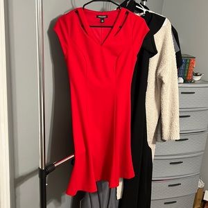 Red knee length xs dress